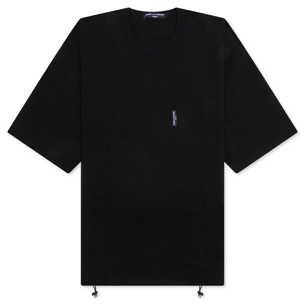 Adjustable Waist Pocket T Shirt Black