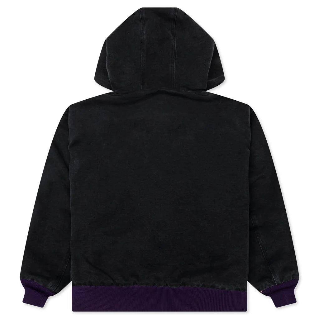 Zipped Work Hoody Black