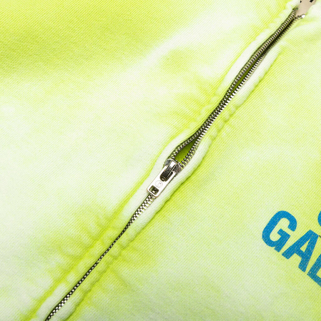 French Zip Hoodie Lime Green