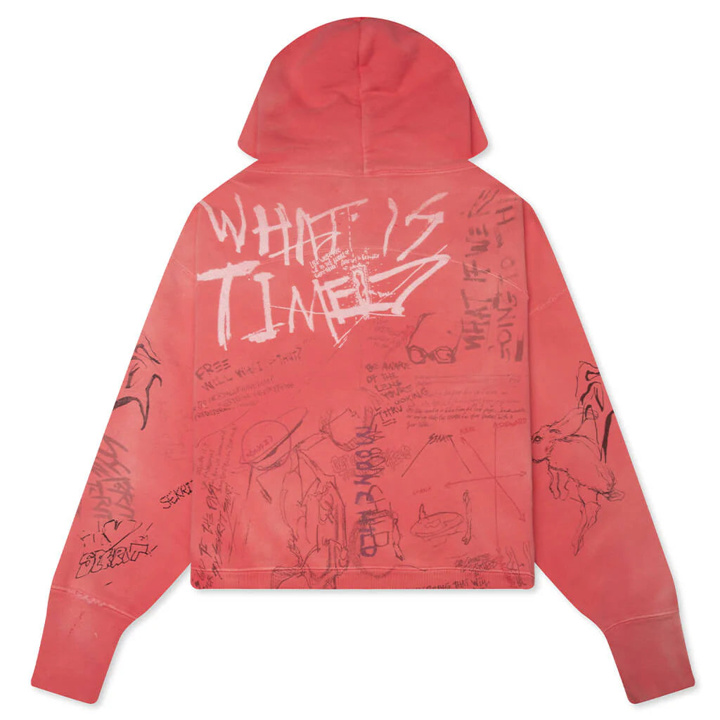 Time Capsule Zip Up Hoodie Faded Red