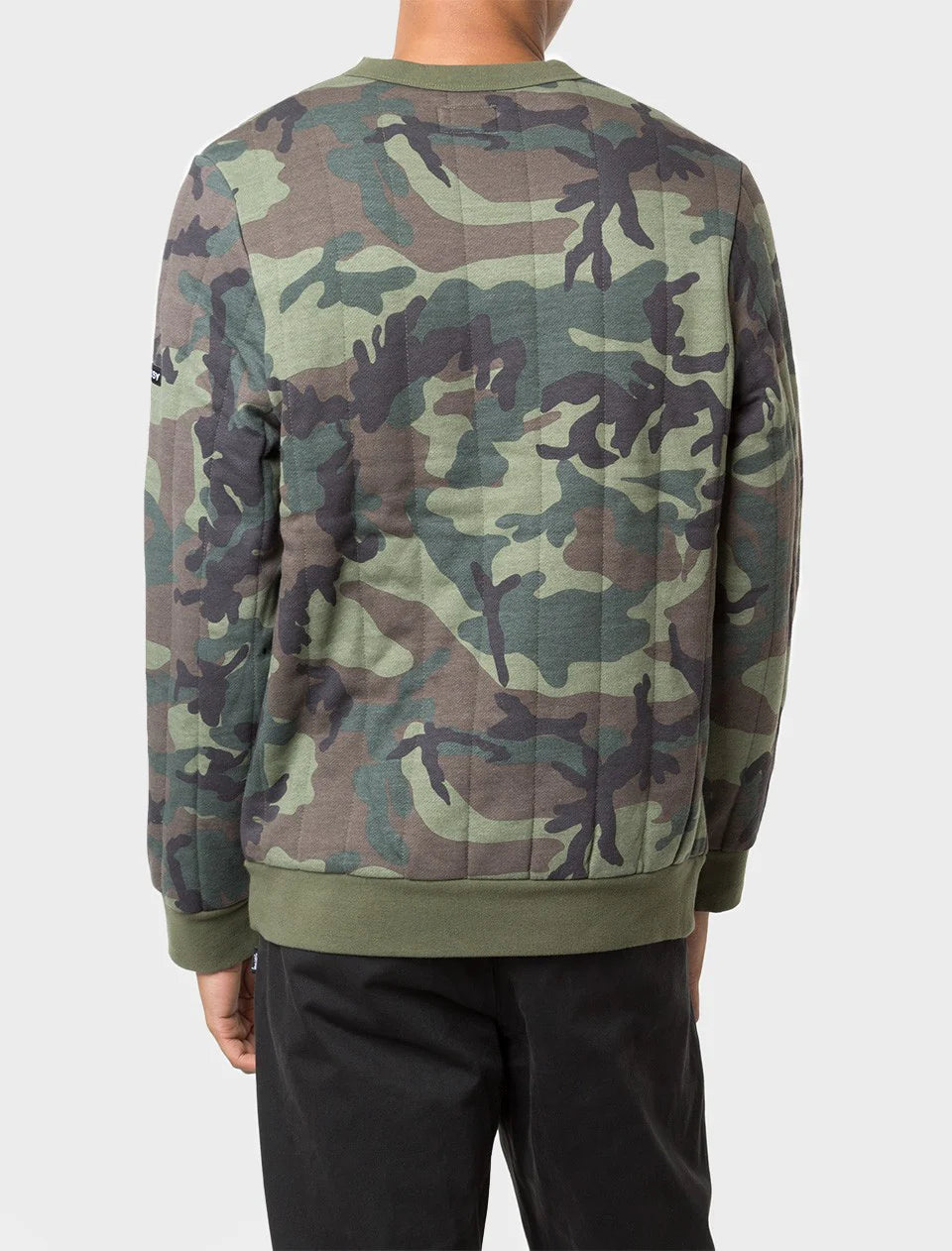 Quilted Crew Sweater Mens Sweater Camo