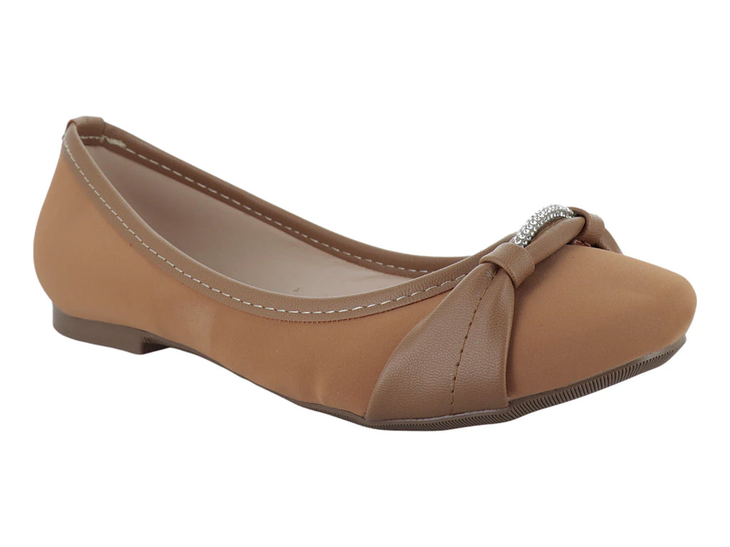 Zapatos Ballerinas Luna Rosa Color Camel para Mujer