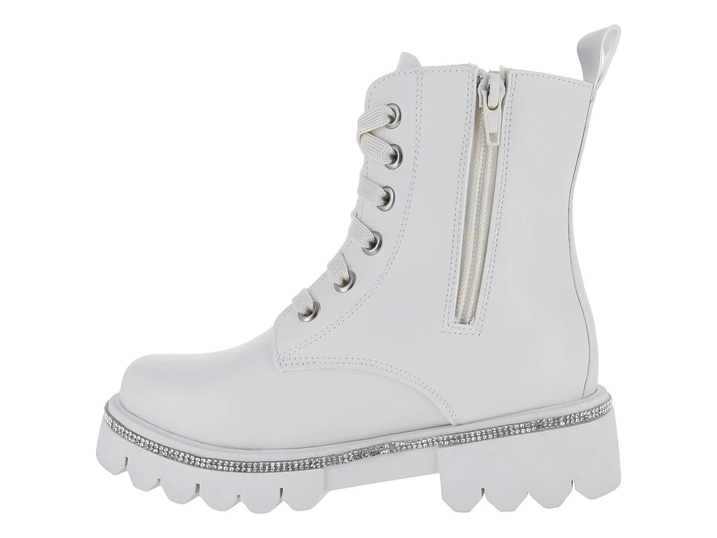 Botas Kassandra Blanco Plata para Niña