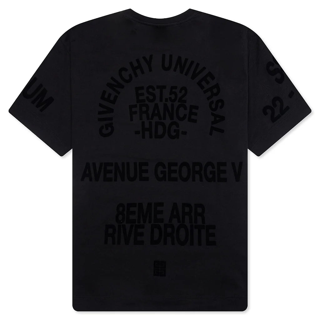 Boxy Fit T Shirt Black