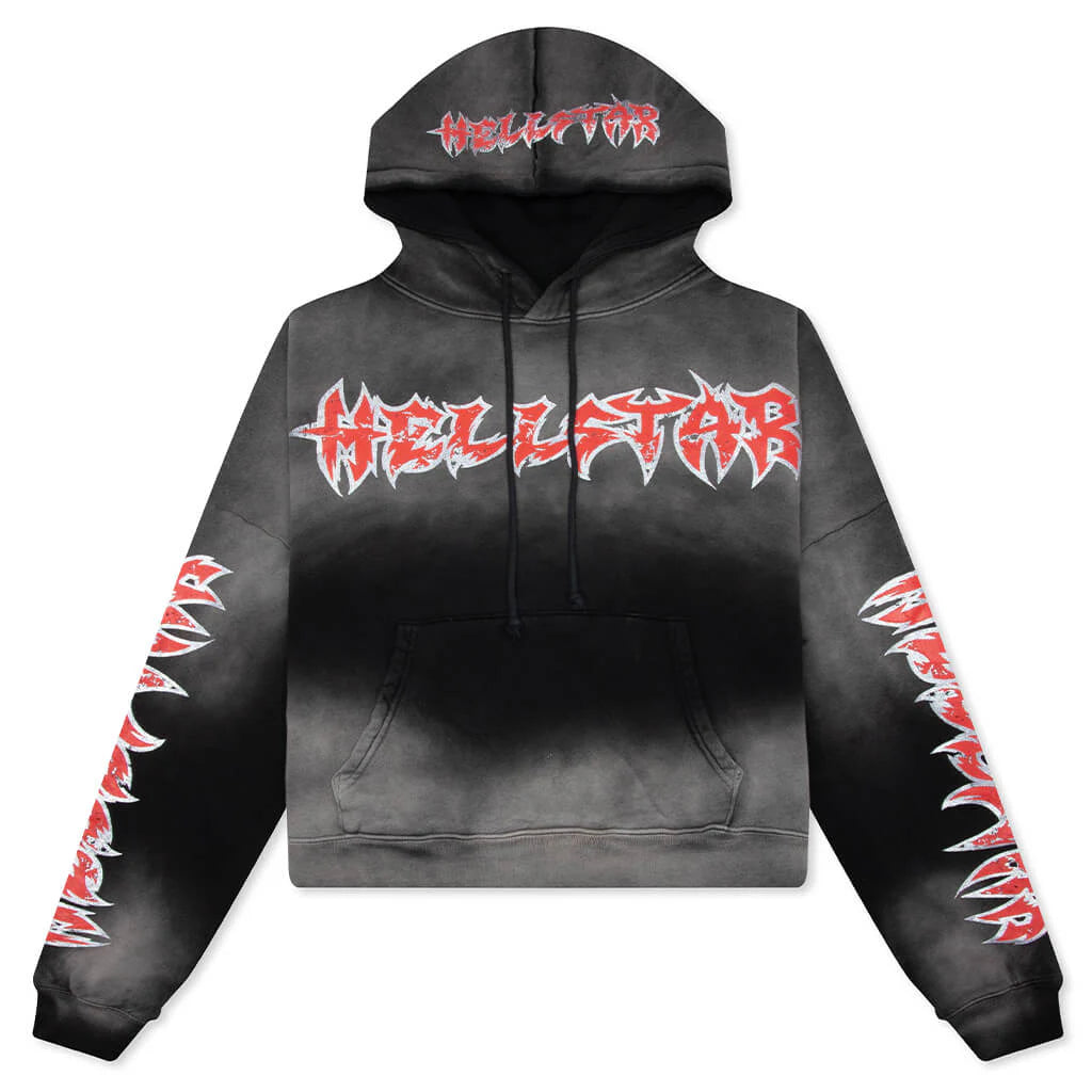 Stars Shine Graffiti Hoodie Black Red