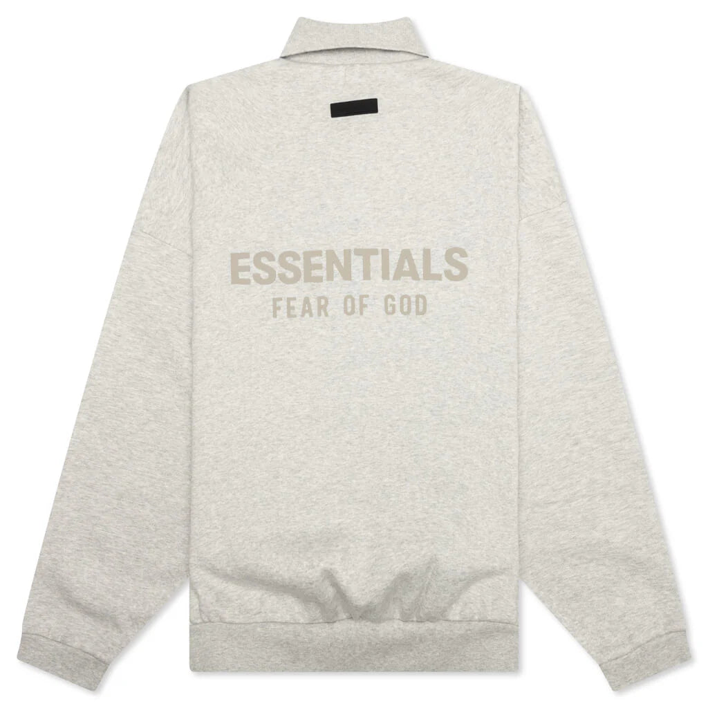 L S Polo Light Heather Grey