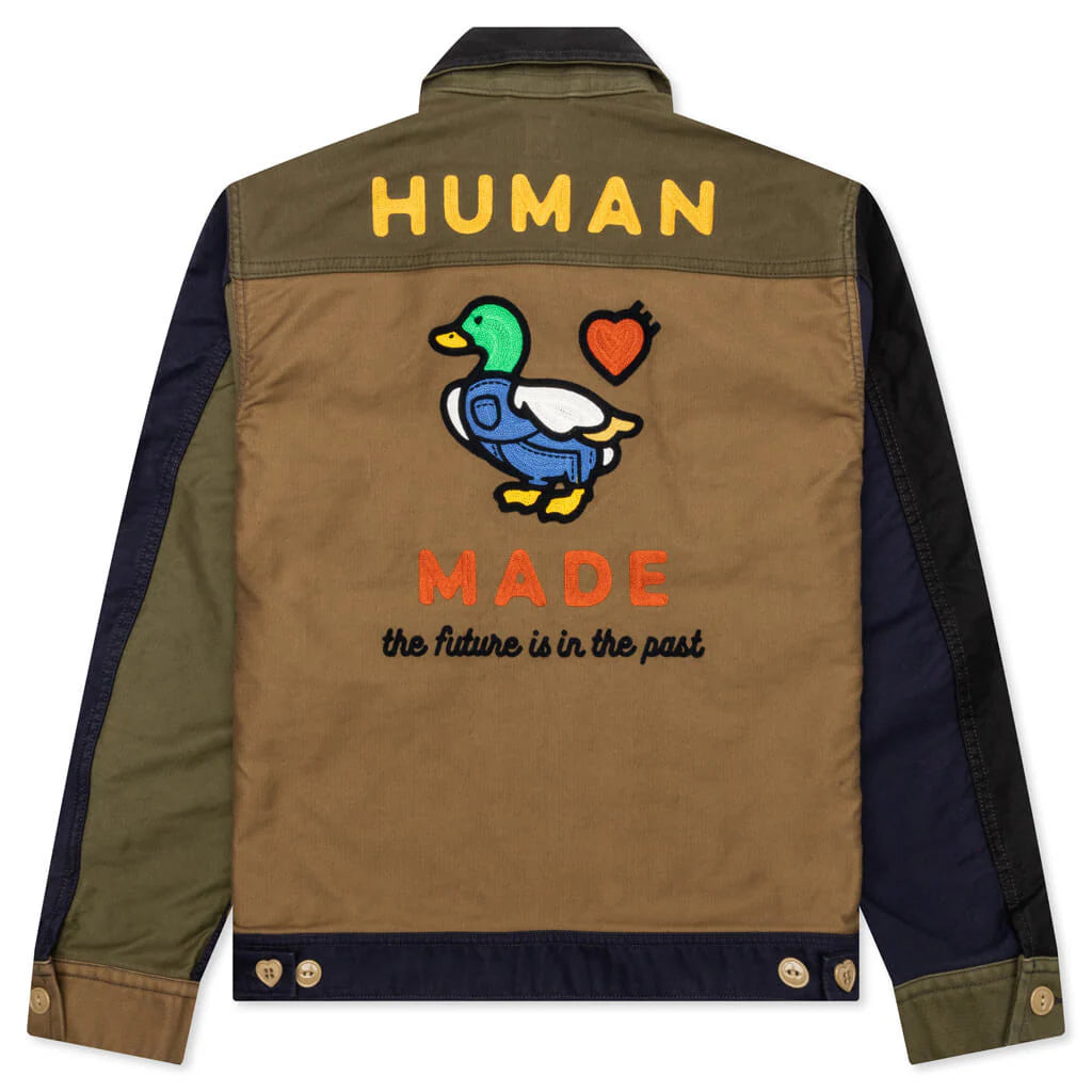 Zip Up Work Jacket Navy