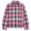 Flannel Zip Shirt Pink