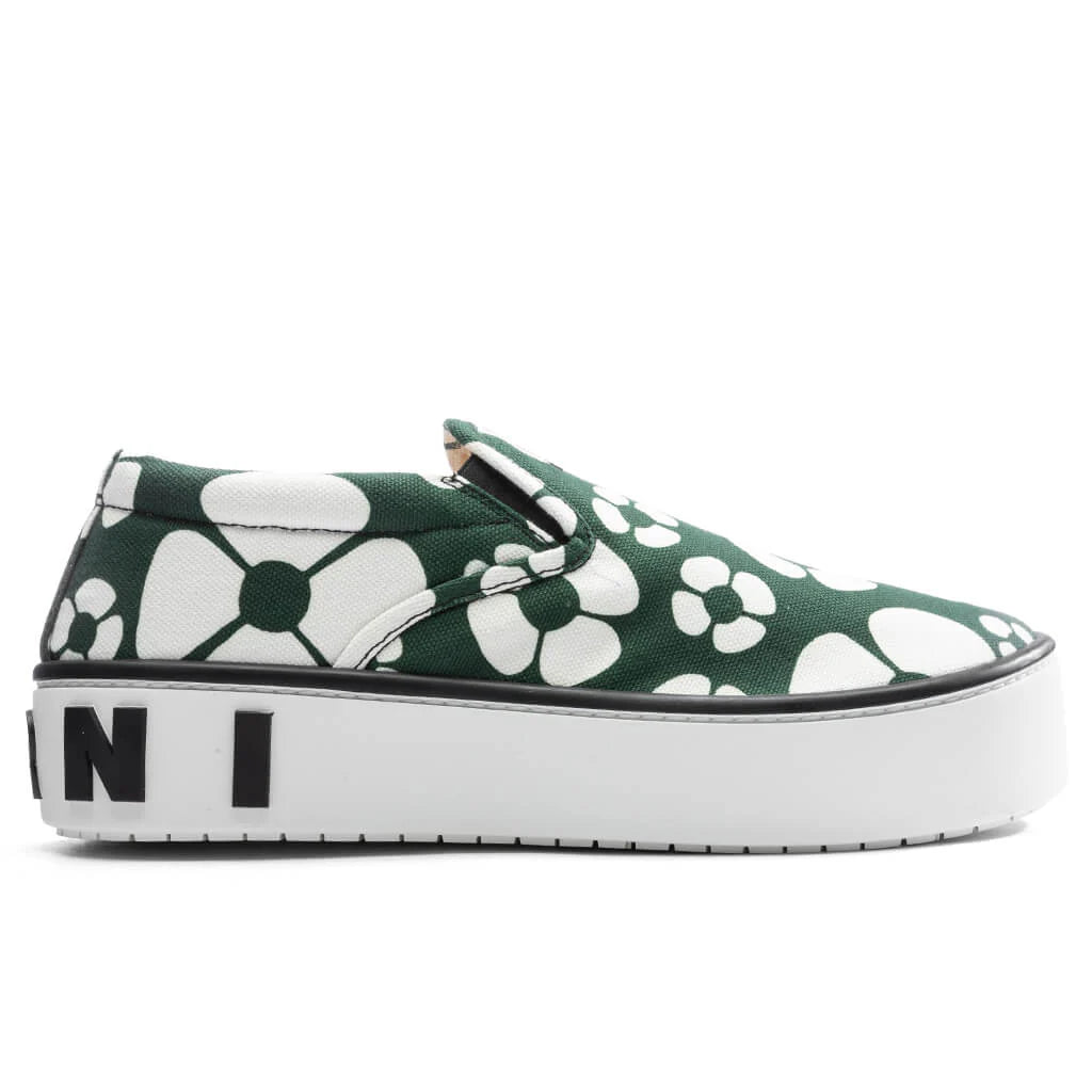 Marni x Carhartt WIP Slip On Sneakers Dark Green