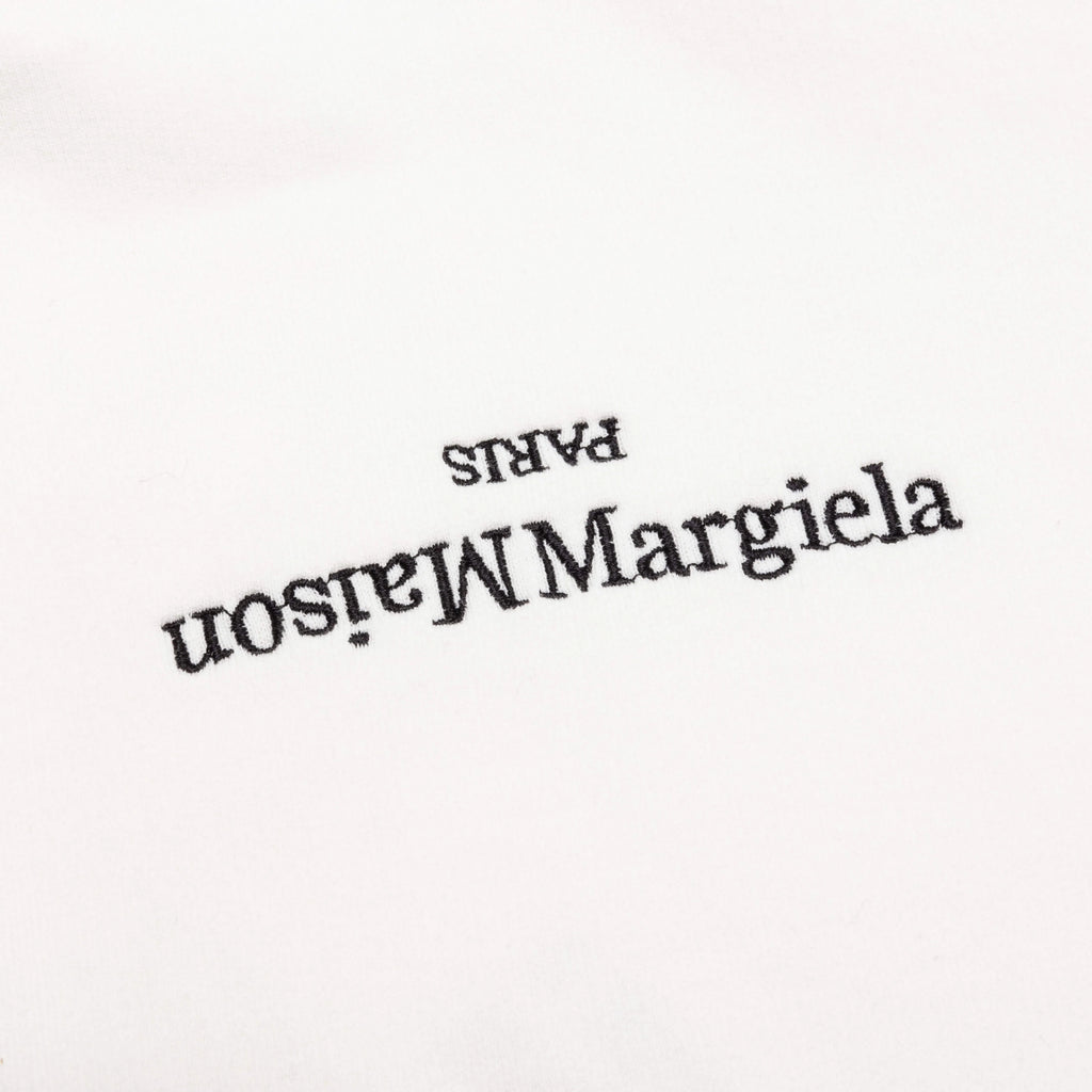 Upside Down Logo Hoodie Off White Black Embroidery