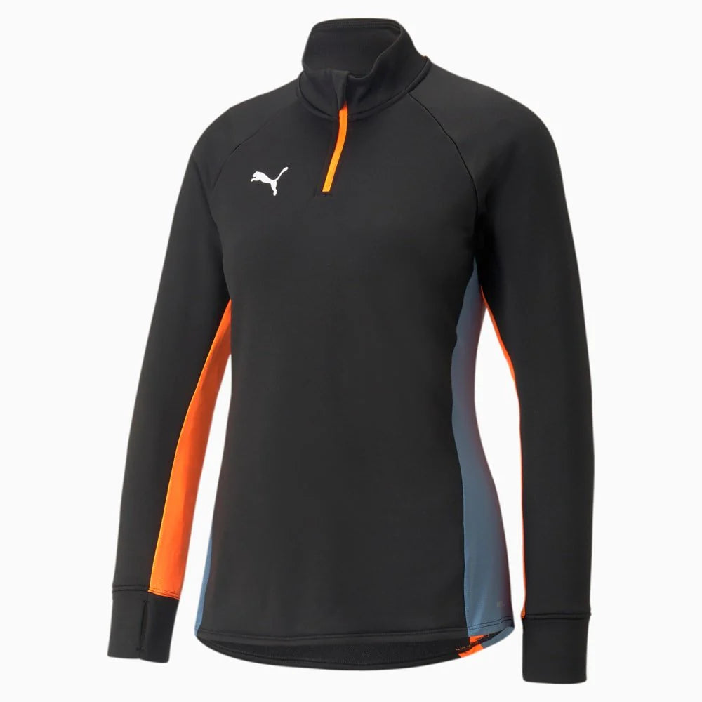 PUMA Womens Individualblaze 1 4 Zip Training Top Black
