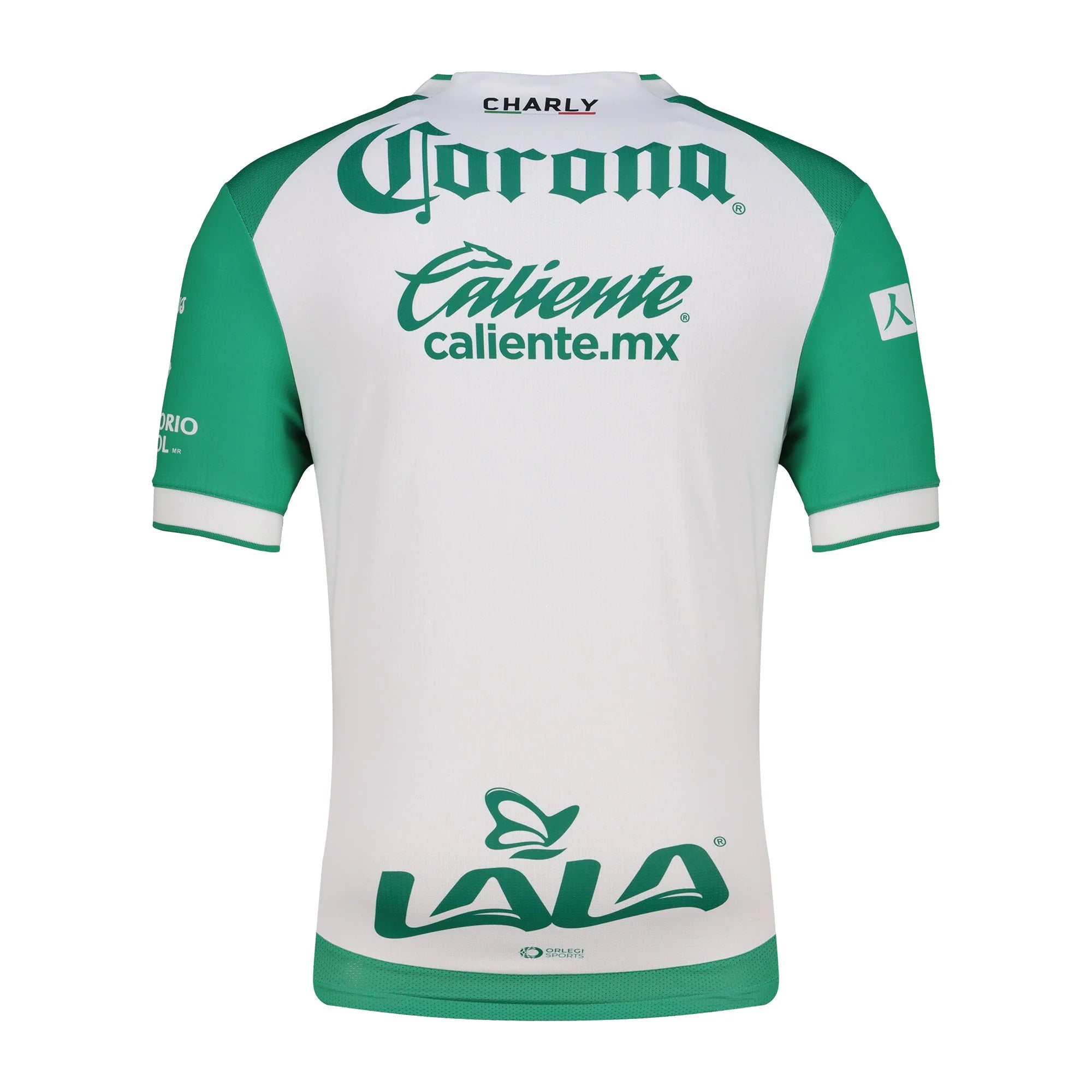 Charly Mens Santos Home Soccer Jersey 2025 Green White