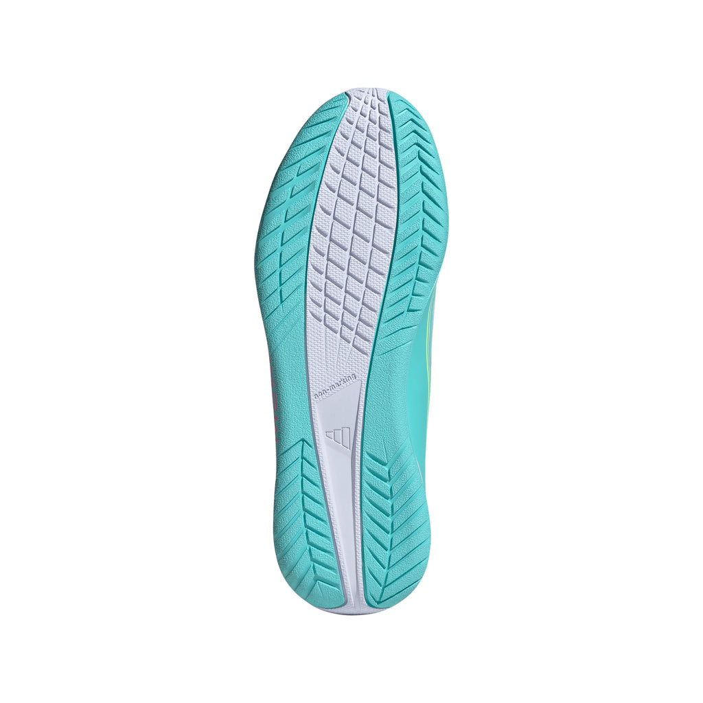 adidas F50 Messi Club IN Indoor Youth Soccer Shoes White Pink Aqua