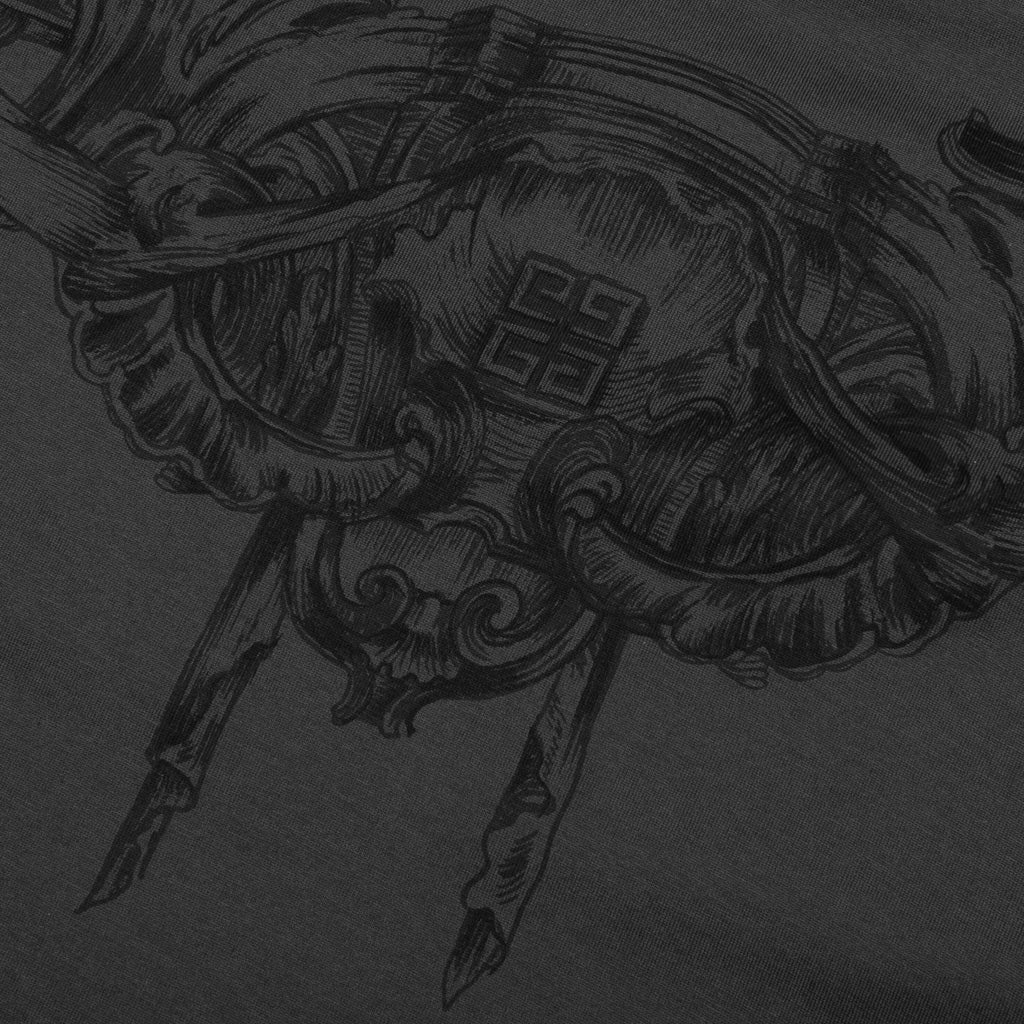 Baroque Print S S T Shirt Charcoal