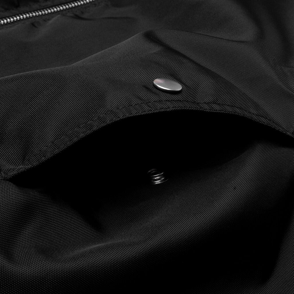 Jumbo Convertible Peter Padded Flight Bomber Jacket Black