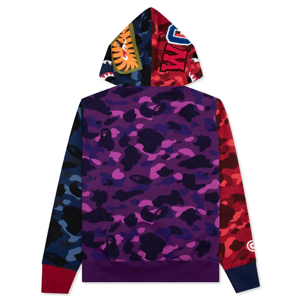 Crazy Shark Wide Fit Full Zip Double Hoodie Multi