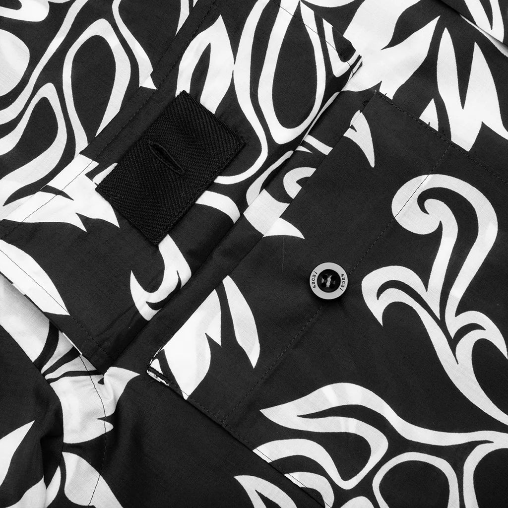 Floral Print Shirt Black