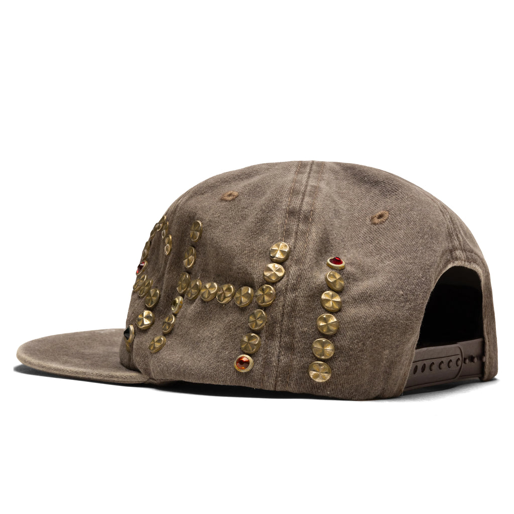 Studded Wrap Around Hat Brown
