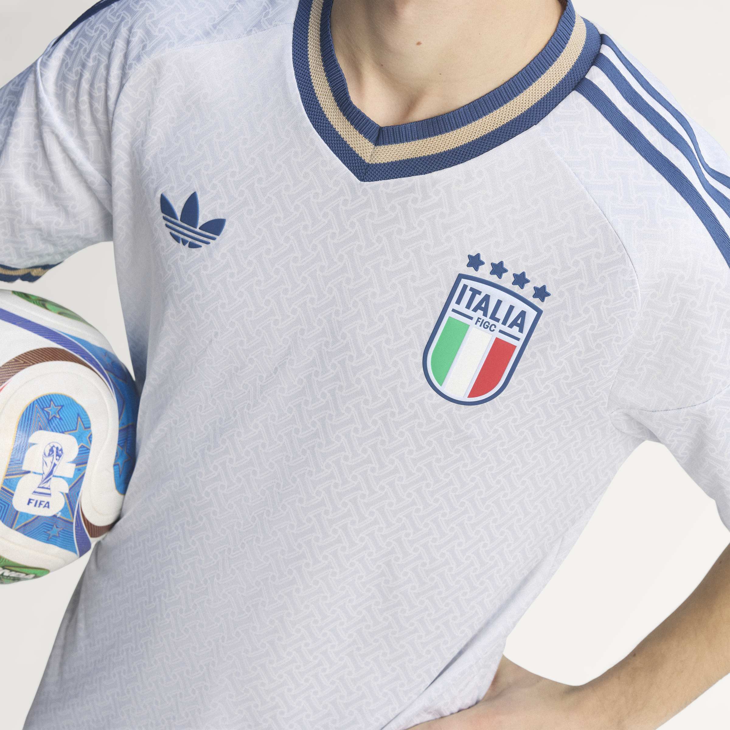 adidas Italy Away Authentic Mens Soccer Jersey 2026 Aero Blue