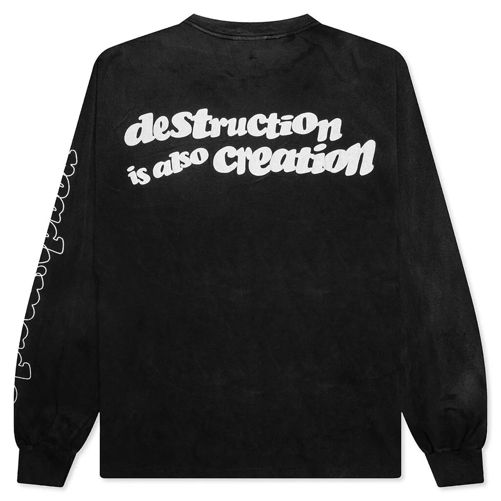 L S T Shirt Destruction Black