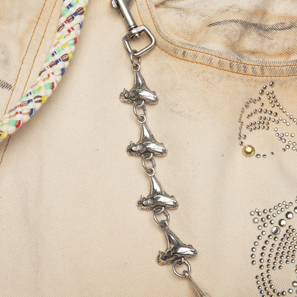 Denim with Chain Jean Dirty White