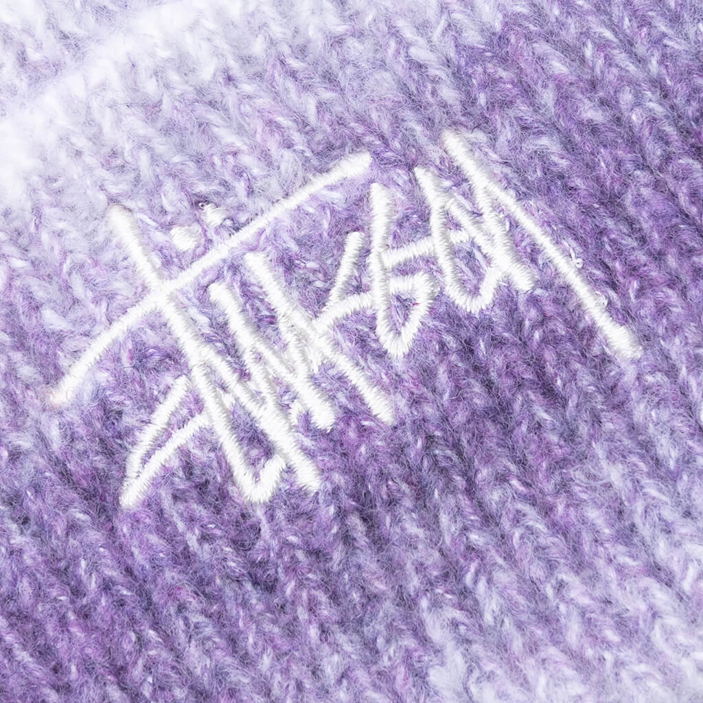 Cuff Basic Striped Beanie Purple