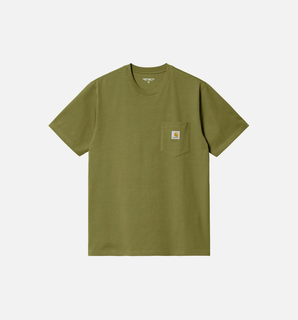 Pocket Mens Short Sleeve Shirt Olive