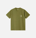 Pocket Mens Short Sleeve Shirt Olive