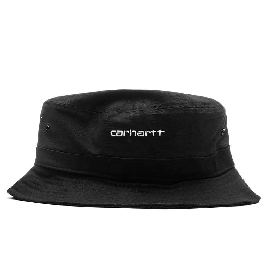 Script Bucket Hat Black White