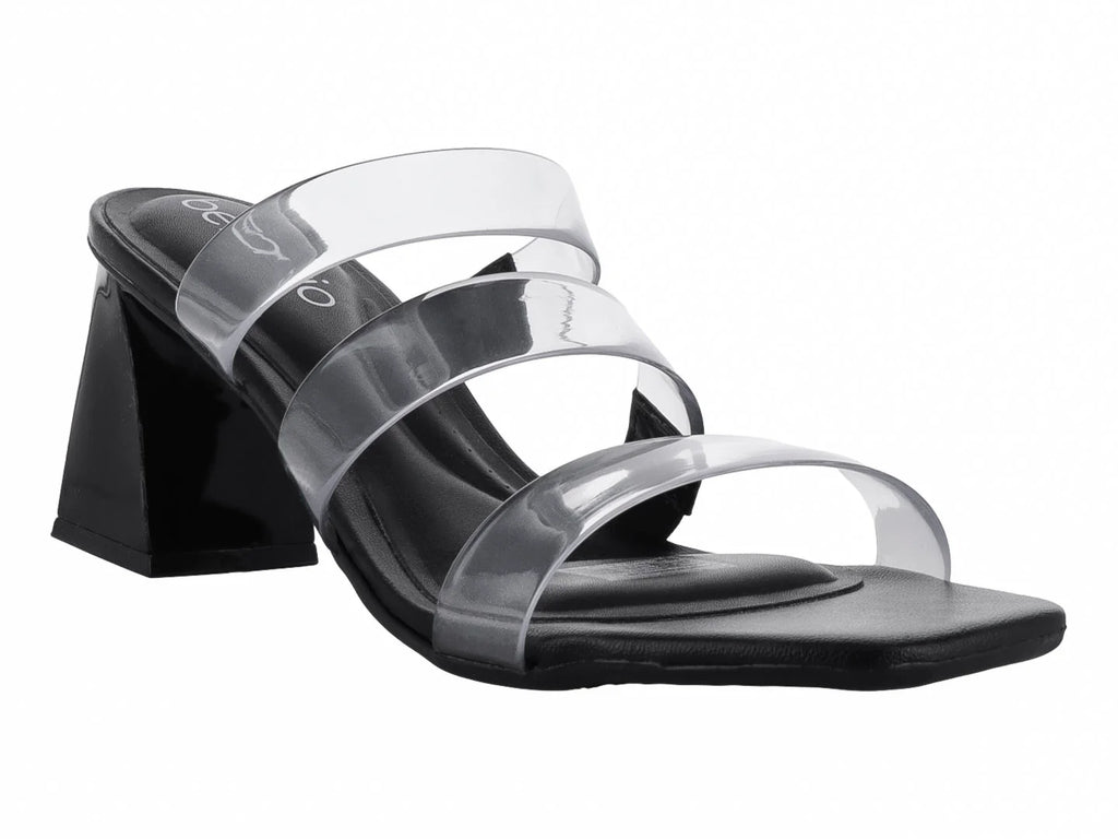 Sandalias Beira Rio Transparentes y Negras para Mujer