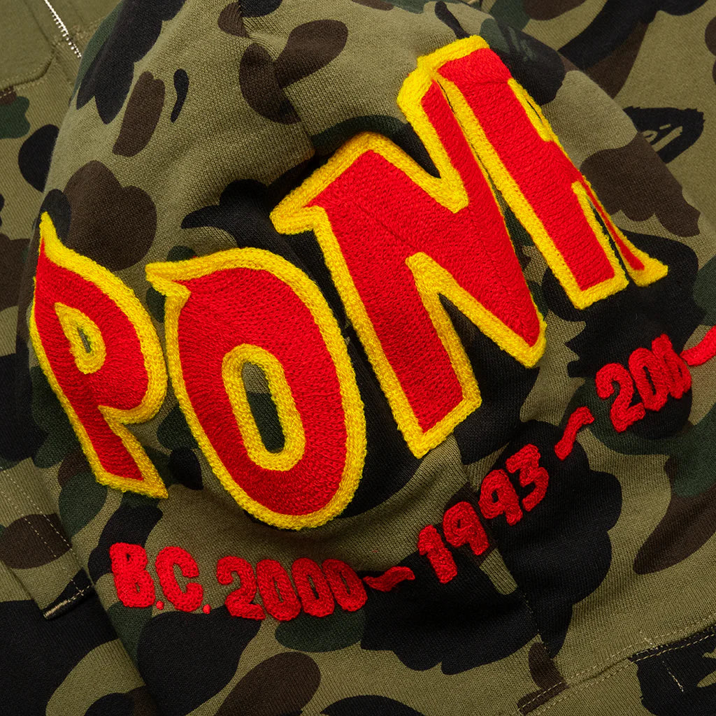 1st Camo 2nd Shark Full Zip Hoodie Green