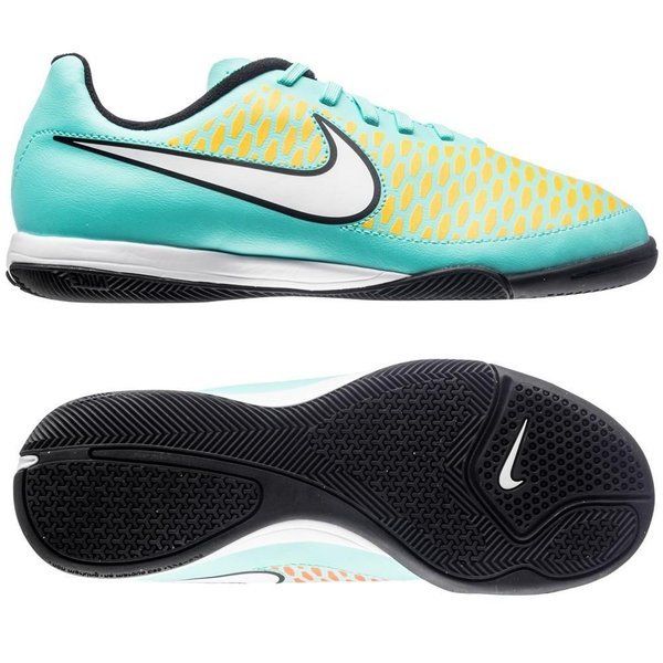 Nike JR Magista Onda IC Indoor Soccer Shoes Hyper Turquoise White Laser Orange