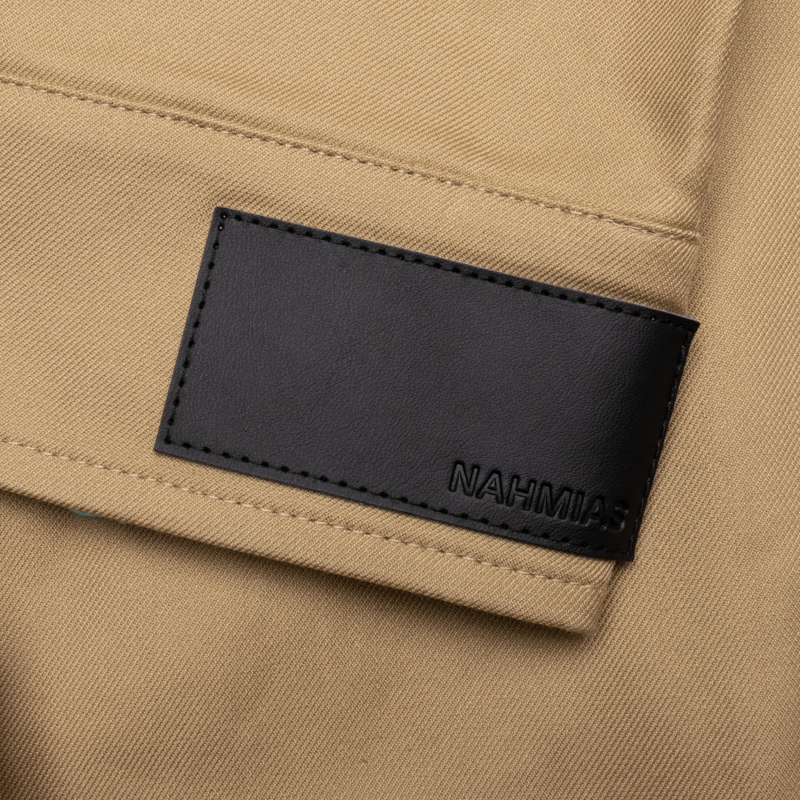 Crochet Patch Worker Jacket Sand