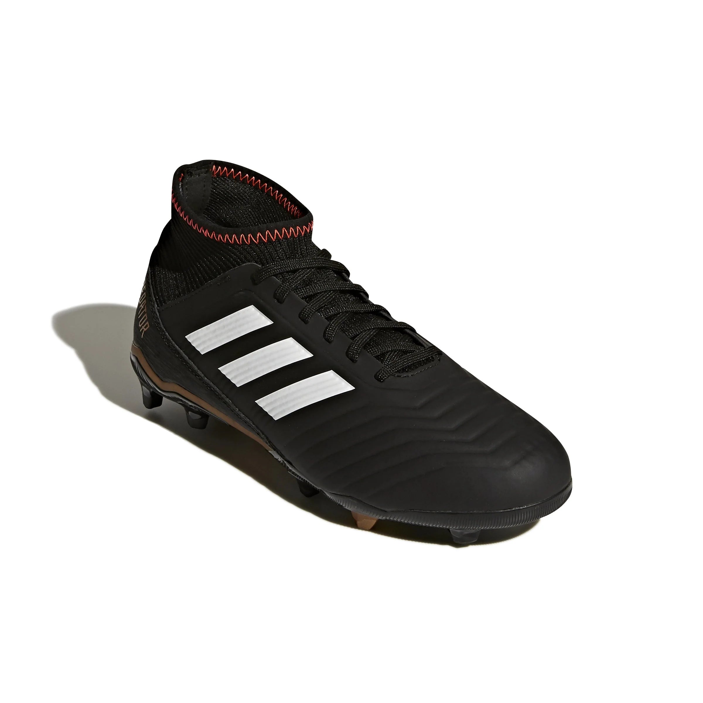 adidas Predator 183 FG Firm Ground Youth Soccer Cleats Black White Solar Red