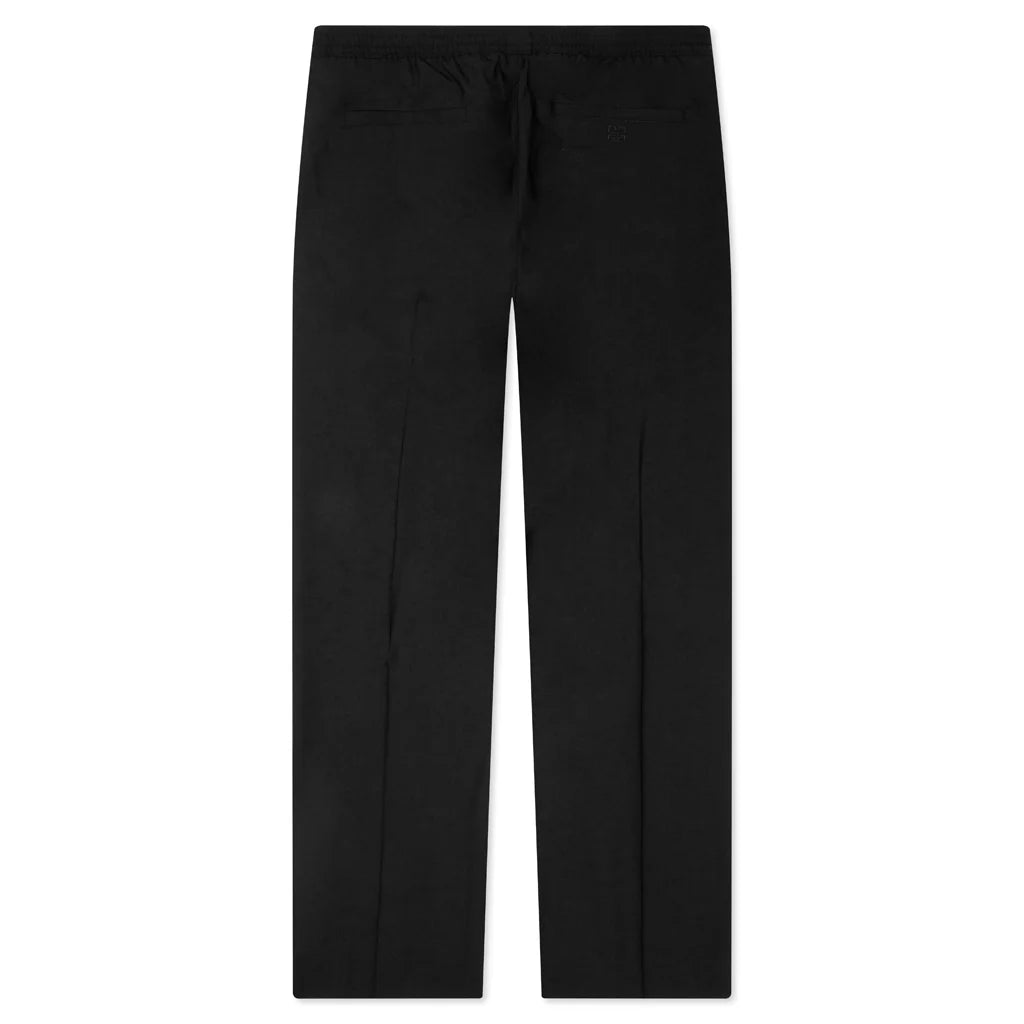 Slim Fit Formal Wool and Mohair Pants Black
