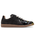 Replica Low Top Suede Paint Drop Black Multi