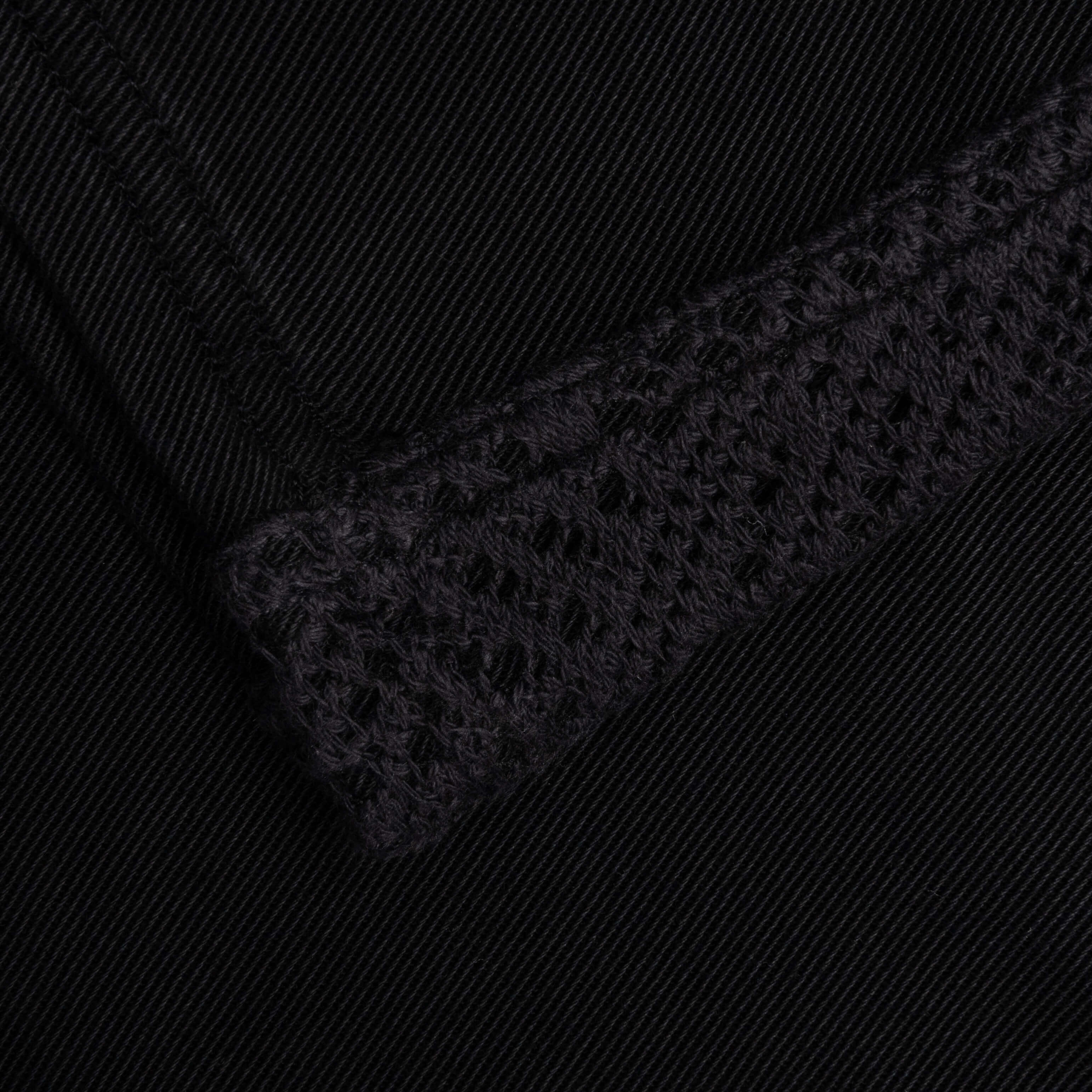 Knitted Panel Shorts Black