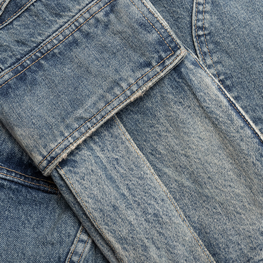 Denim Logo Cargos Light Wash