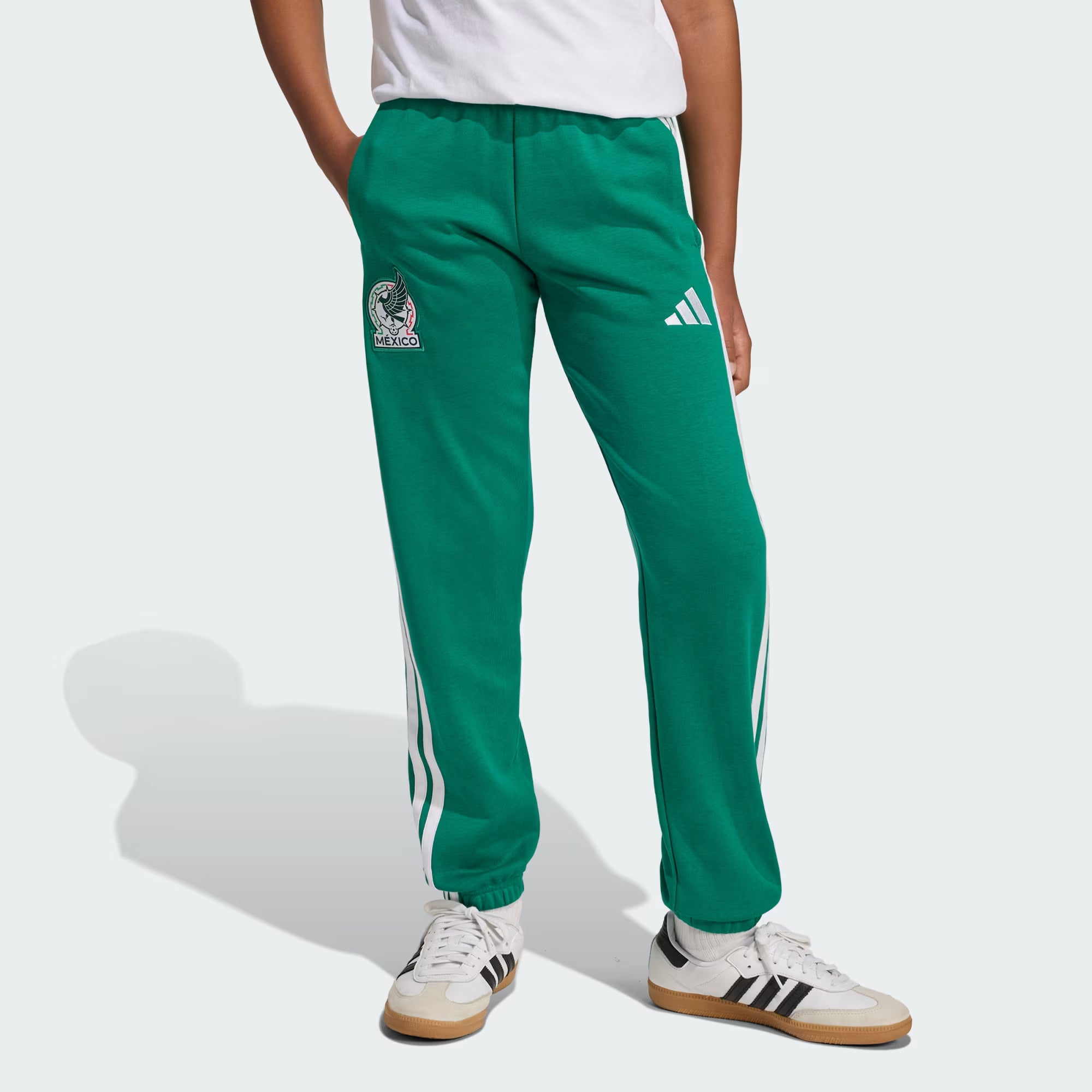 adidas Mexico DNA Youth Soccer Tracksuit Bottoms Green