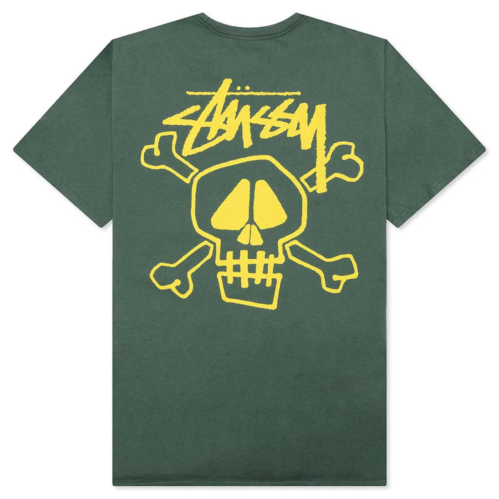 Skull Bones Pigment Dyed Tee Forest