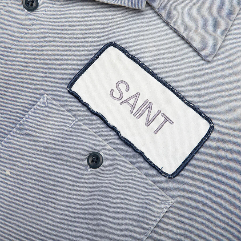 Line Cotton Shirt Navy