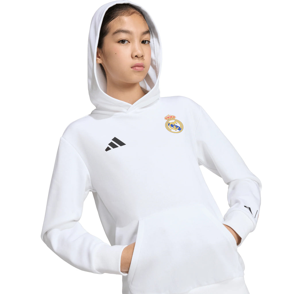 adidas Real Madrid Avengers Youth Soccer Hoodie White