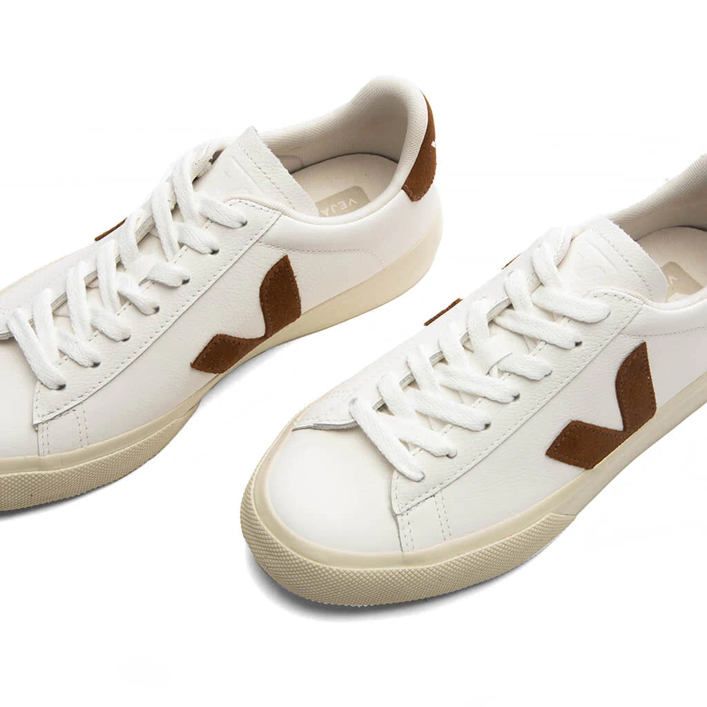 Womens Campo Leather White Cognac