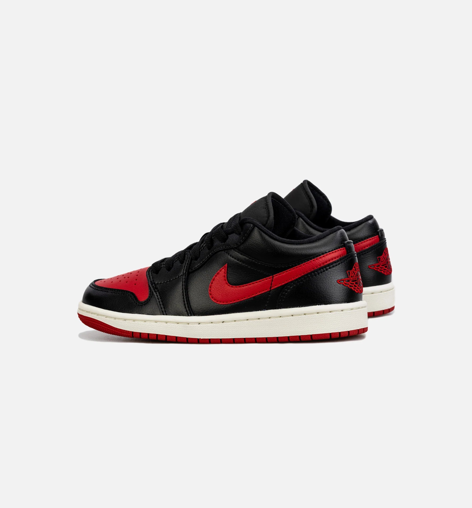 Air Jordan 1 Low Bred Sail Womens Lifestyle Shoe Black Red