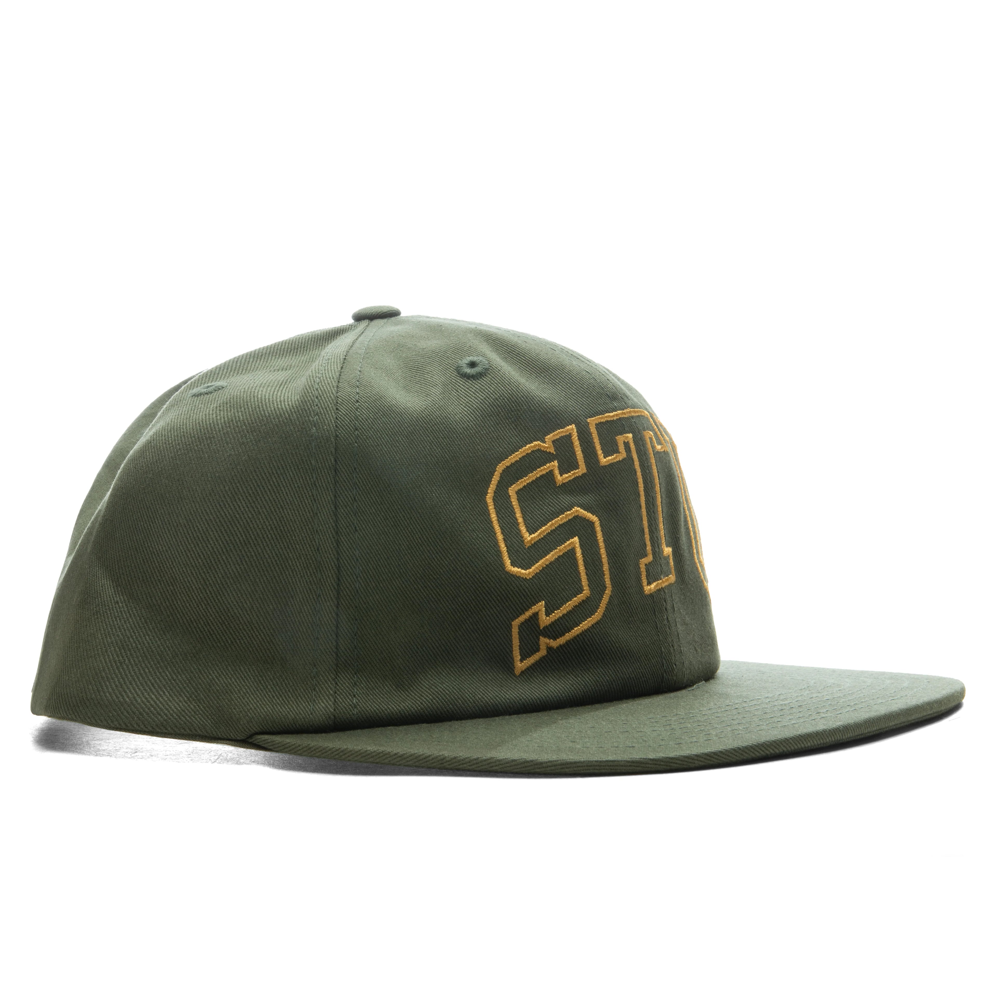 Mid Depth Stu Arch Strapback Olive