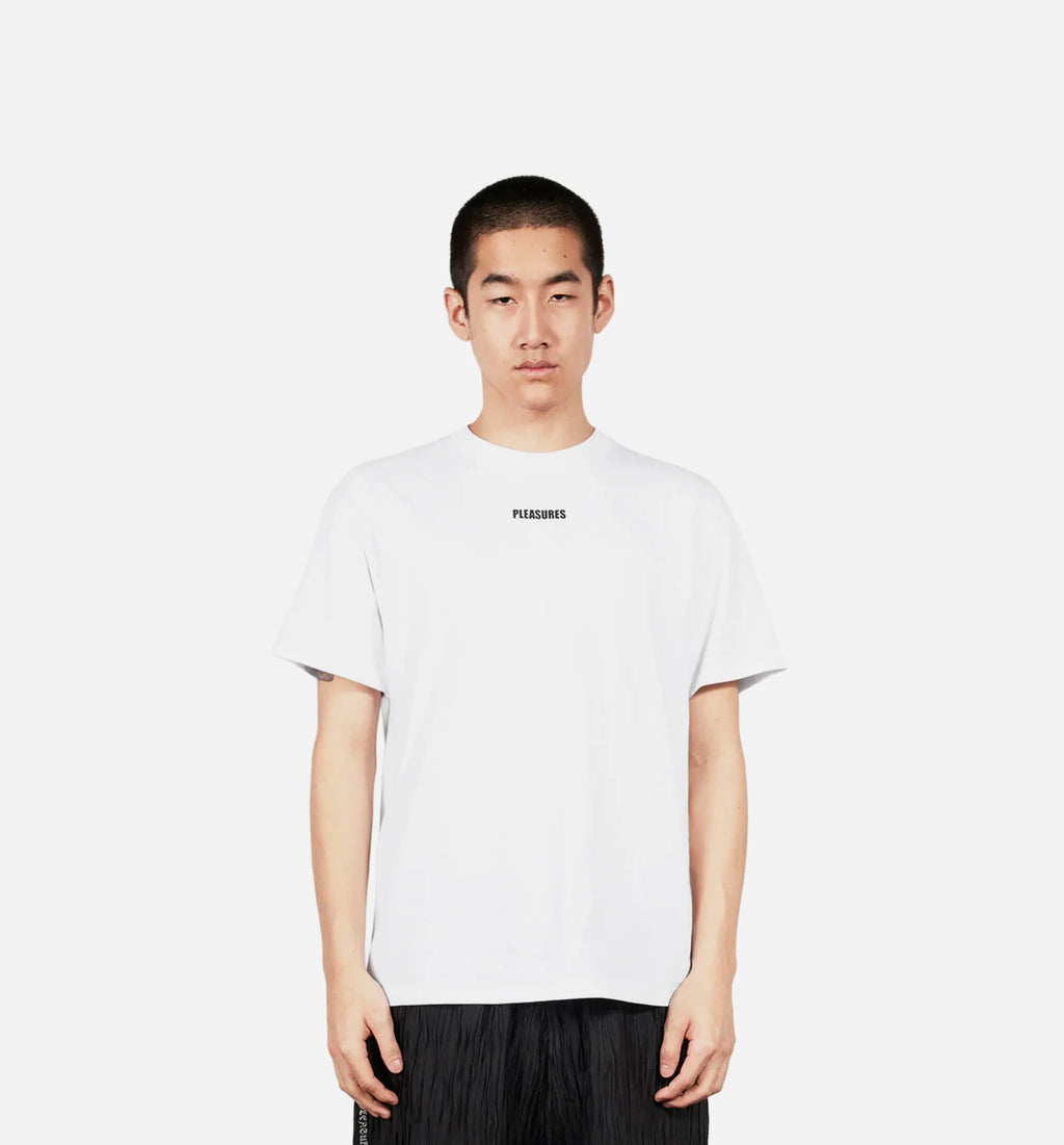 Wordmark Mens Short Sleeve Shirt White