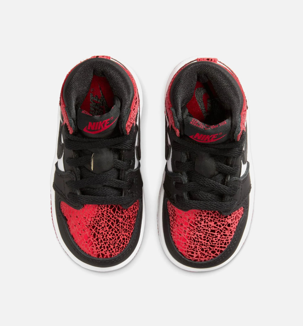 Air Jordan 1 Retro High OG Ruby Infant Toddler Lifestyle Shoe Varsity Red Black White