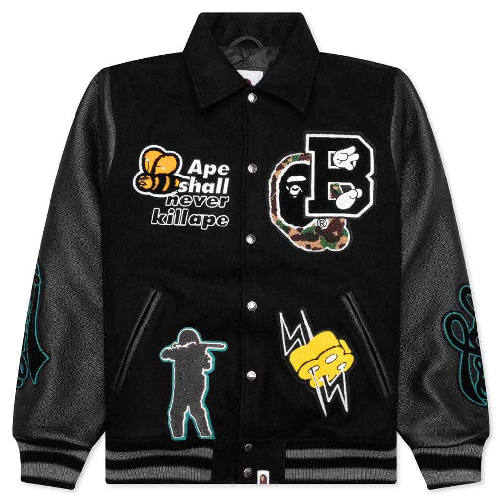 Bape Varsity Jacket Black