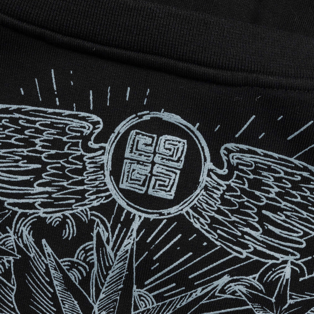 Tarot Print Boxy Fit Long Sleeve T Shirt Black