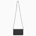 Leather Wallet on Chain Medium Black